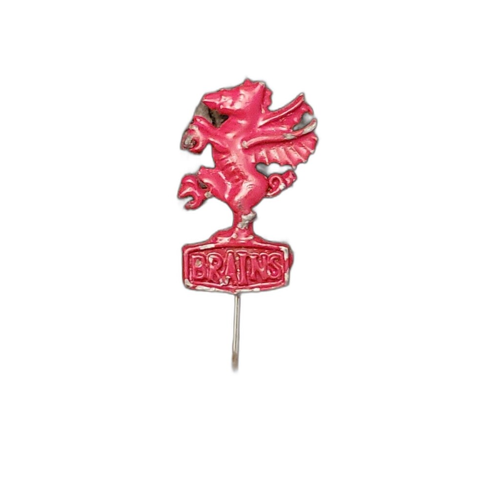 Welsh Dragon Brains Enamel Hat Lapel Tie Pin Red Collectible Europe Vintage